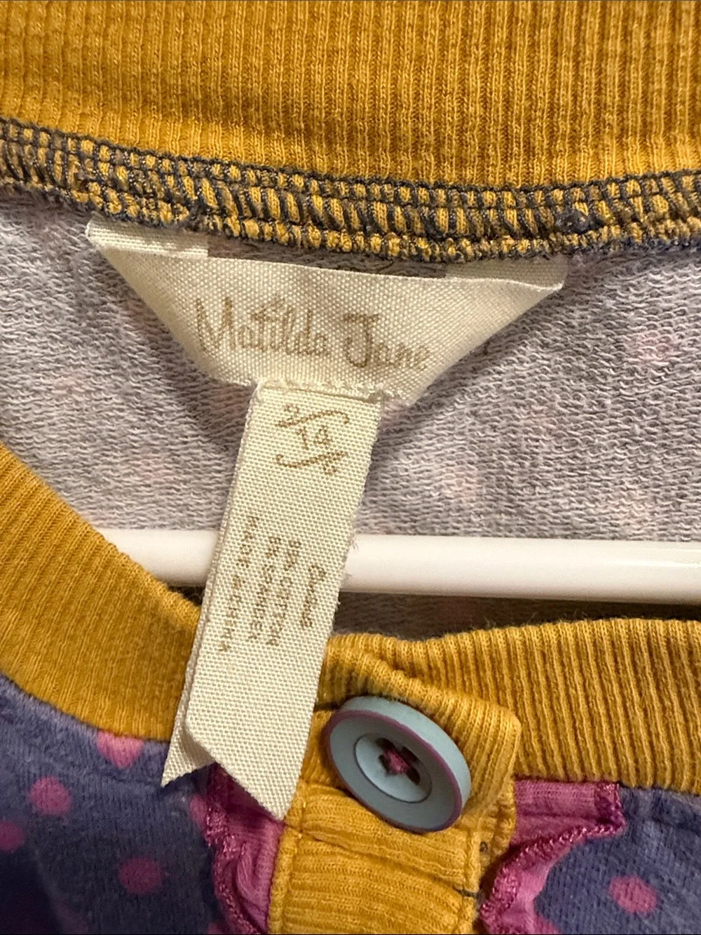 Matilda Jane kids Polka Dot Jumpsuit with Mustard Trim